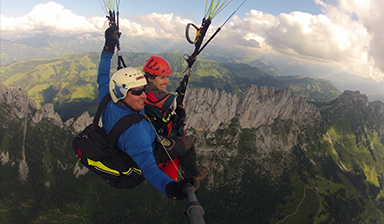 vol parapente biplace